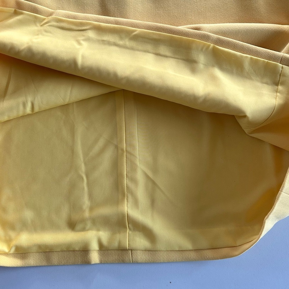 Womens Tuckernuck Canary‎ Mod Camelot Shift Dress L Aspen Yellow Lattice Trim  L - Picture 10 of 11